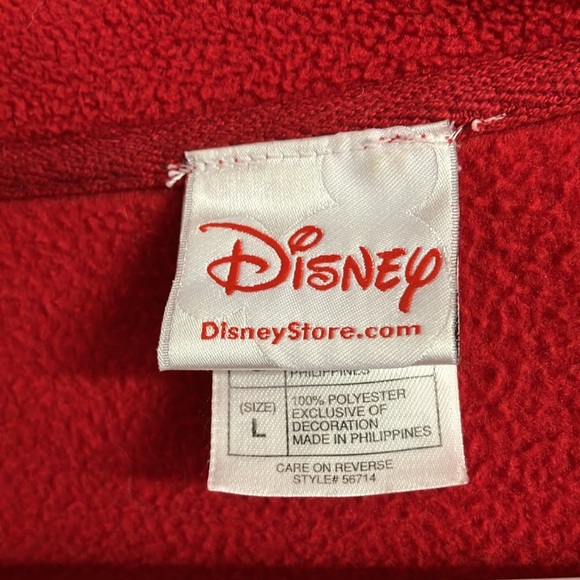 Disney Mickey Mouse Women’s Pullover Fleece Top, Large, Red, Quarter Zipper - Picture 7 of 7
